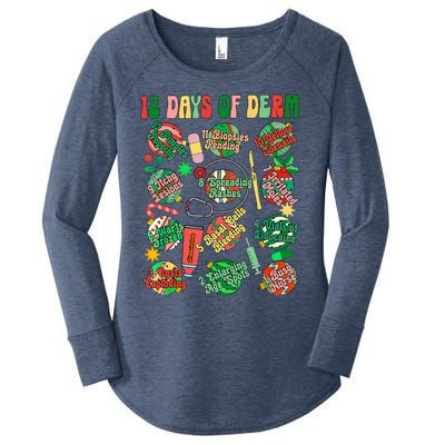 Dermatology Nurse Christmas 12 Days Of Derm Women's Perfect Tri Tunic Long Sleeve Shirt