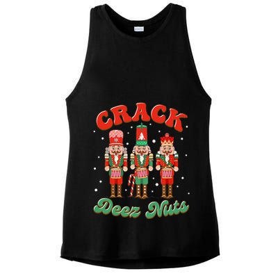 Deez Nuts Christmas Xmas Crack Nutcracker Nut Cracker Ladies PosiCharge Tri-Blend Wicking Tank