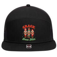 Deez Nuts Christmas Xmas Crack Nutcracker Nut Cracker 7 Panel Mesh Trucker Snapback Hat