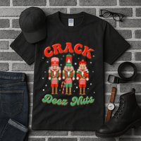 Deez Nuts Christmas Xmas Crack Nutcracker Nut Cracker Tall T-Shirt