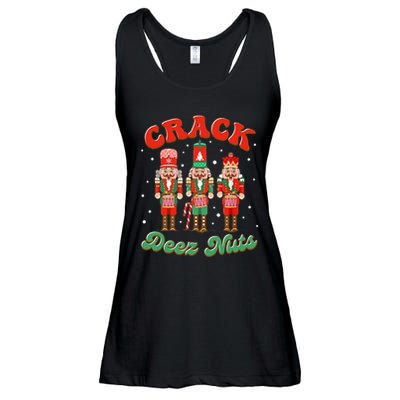 Deez Nuts Christmas Xmas Crack Nutcracker Nut Cracker Ladies Essential Flowy Tank