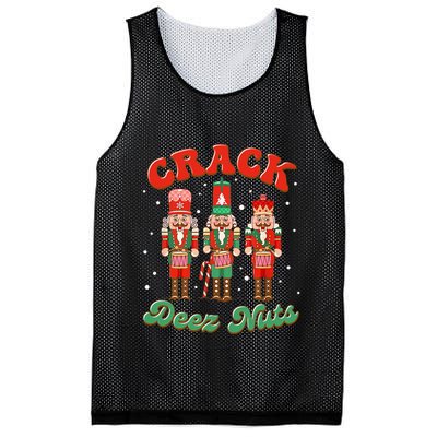 Deez Nuts Christmas Xmas Crack Nutcracker Nut Cracker Mesh Reversible Basketball Jersey Tank