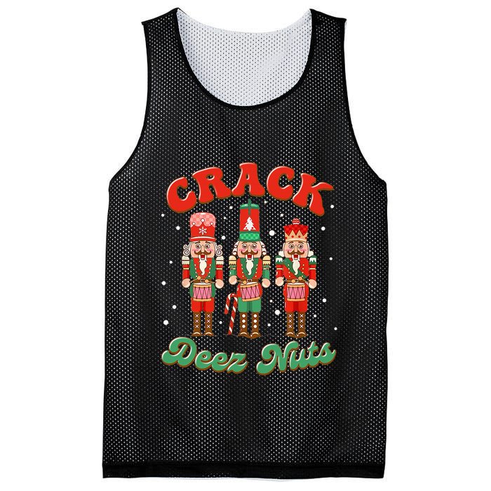 Deez Nuts Christmas Xmas Crack Nutcracker Nut Cracker Mesh Reversible Basketball Jersey Tank