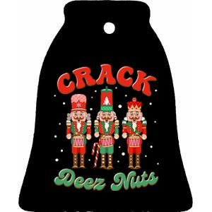 Deez Nuts Christmas Xmas Crack Nutcracker Nut Cracker Ceramic Bell Ornament