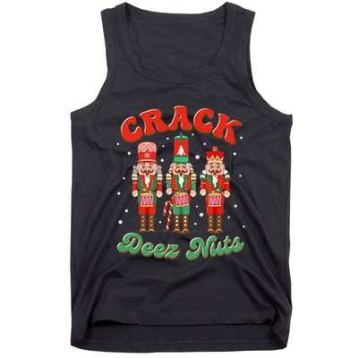 Deez Nuts Christmas Xmas Crack Nutcracker Nut Cracker Tank Top