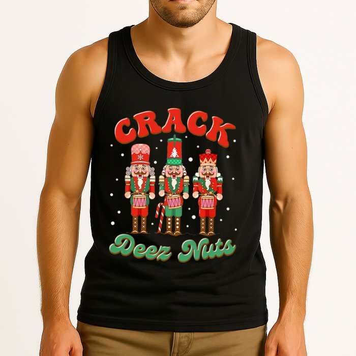 Deez Nuts Christmas Xmas Crack Nutcracker Nut Cracker Tank Top
