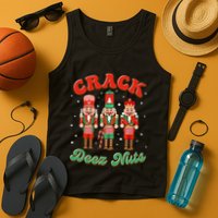 Deez Nuts Christmas Xmas Crack Nutcracker Nut Cracker Tank Top