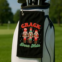 Deez Nuts Christmas Xmas Crack Nutcracker Nut Cracker Golf Towel