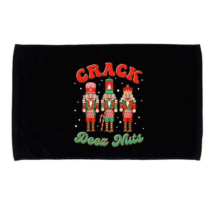 Deez Nuts Christmas Xmas Crack Nutcracker Nut Cracker Microfiber Hand Towel