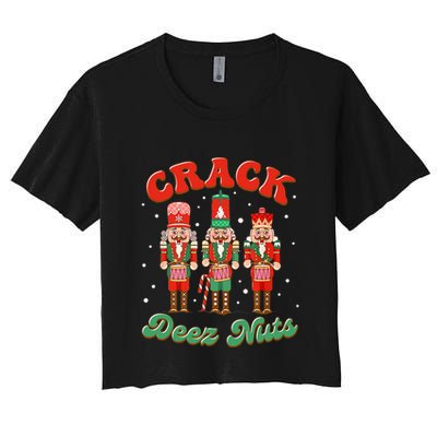 Deez Nuts Christmas Xmas Crack Nutcracker Nut Cracker Crop Top