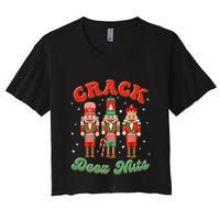 Deez Nuts Christmas Xmas Crack Nutcracker Nut Cracker Crop Top