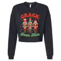 Deez Nuts Christmas Xmas Crack Nutcracker Nut Cracker Cropped Pullover Crew