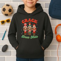 Deez Nuts Christmas Xmas Crack Nutcracker Nut Cracker Kids Hoodie