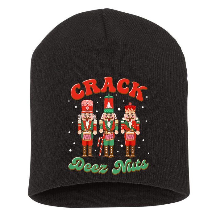 Deez Nuts Christmas Xmas Crack Nutcracker Nut Cracker Short Acrylic Beanie