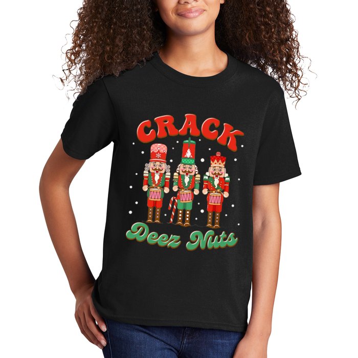 Deez Nuts Christmas Xmas Crack Nutcracker Nut Cracker Kids T-Shirt