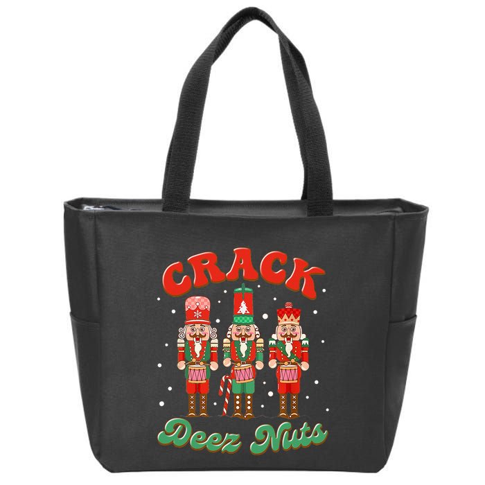 Deez Nuts Christmas Xmas Crack Nutcracker Nut Cracker Zip Tote Bag