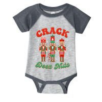 Deez Nuts Christmas Xmas Crack Nutcracker Nut Cracker Infant Baby Jersey Bodysuit