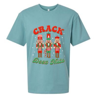 Deez Nuts Christmas Xmas Crack Nutcracker Nut Cracker Sueded Cloud Jersey T-Shirt