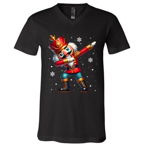 Dabbing Nutcracker Christmas Costume Matching Family Pajama V-Neck T-Shirt