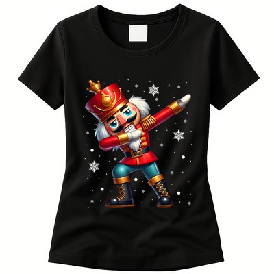 Dabbing Nutcracker Christmas Costume Matching Family Pajama Womens T-Shirt