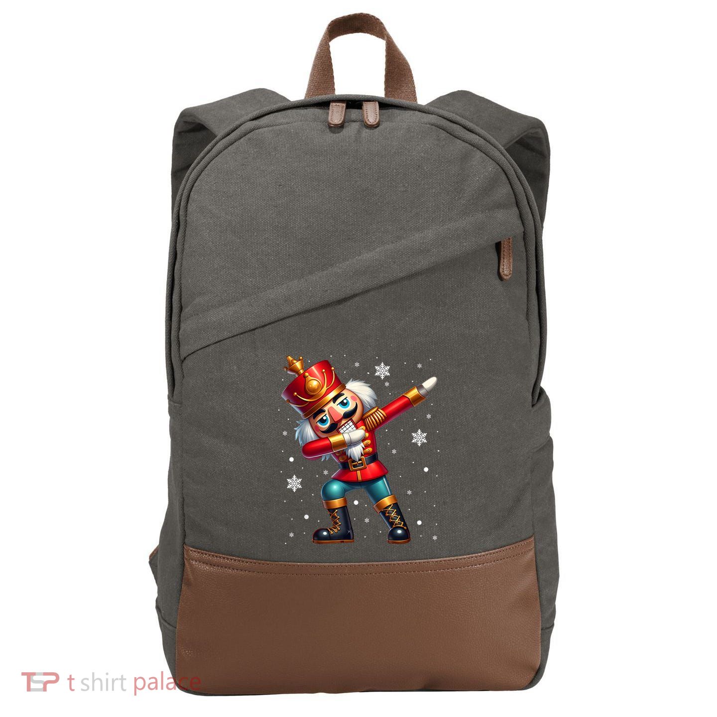 Dabbing Nutcracker Christmas Costume Matching Family Pajama Cotton Canvas Backpack