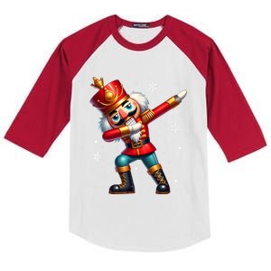 Dabbing Nutcracker Christmas Costume Matching Family Pajama Kids Colorblock Raglan Jersey