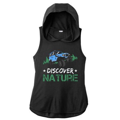 Discover Nature Camping Vintage Ladies PosiCharge Tri-Blend Wicking Draft Hoodie Tank