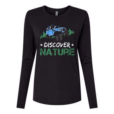 Discover Nature Camping Vintage Womens Cotton Relaxed Long Sleeve T-Shirt