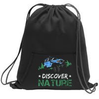 Discover Nature Camping Vintage Sweatshirt Cinch Pack Bag