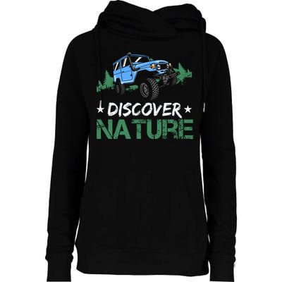 Discover Nature Camping Vintage Womens Funnel Neck Pullover Hood