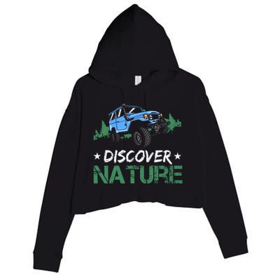 Discover Nature Camping Vintage Crop Fleece Hoodie