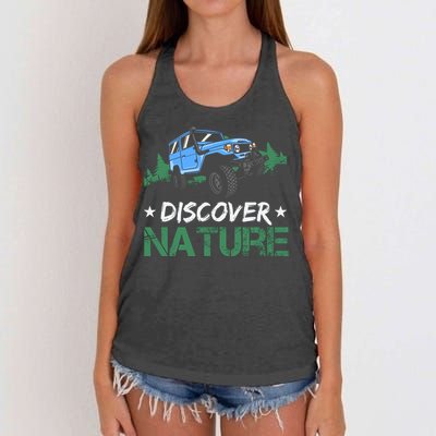 Discover Nature Camping Vintage Women's Knotted Racerback Tank