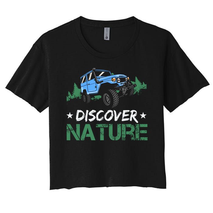 Discover Nature Camping Vintage Women's Crop Top Tee