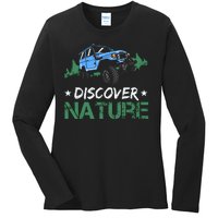 Discover Nature Camping Vintage Ladies Long Sleeve Shirt