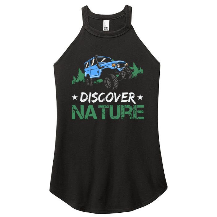 Discover Nature Camping Vintage Women's Perfect Tri Rocker Tank