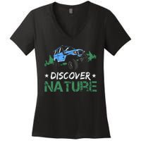 Discover Nature Camping Vintage Women's V-Neck T-Shirt