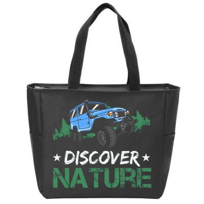 Discover Nature Camping Vintage Zip Tote Bag