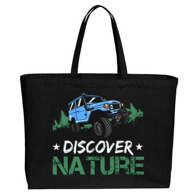 Discover Nature Camping Vintage Cotton Canvas Jumbo Tote