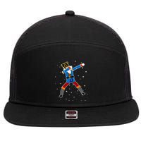 Dabbing Nutcracker Christmas Nutcracker Dab Xmas 7 Panel Mesh Trucker Snapback Hat