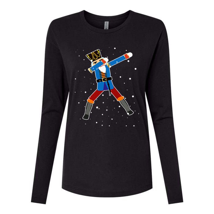 Dabbing Nutcracker Christmas Nutcracker Dab Xmas Womens Cotton Relaxed Long Sleeve T-Shirt