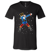 Dabbing Nutcracker Christmas Nutcracker Dab Xmas V-Neck T-Shirt