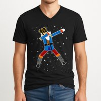 Dabbing Nutcracker Christmas Nutcracker Dab Xmas V-Neck T-Shirt