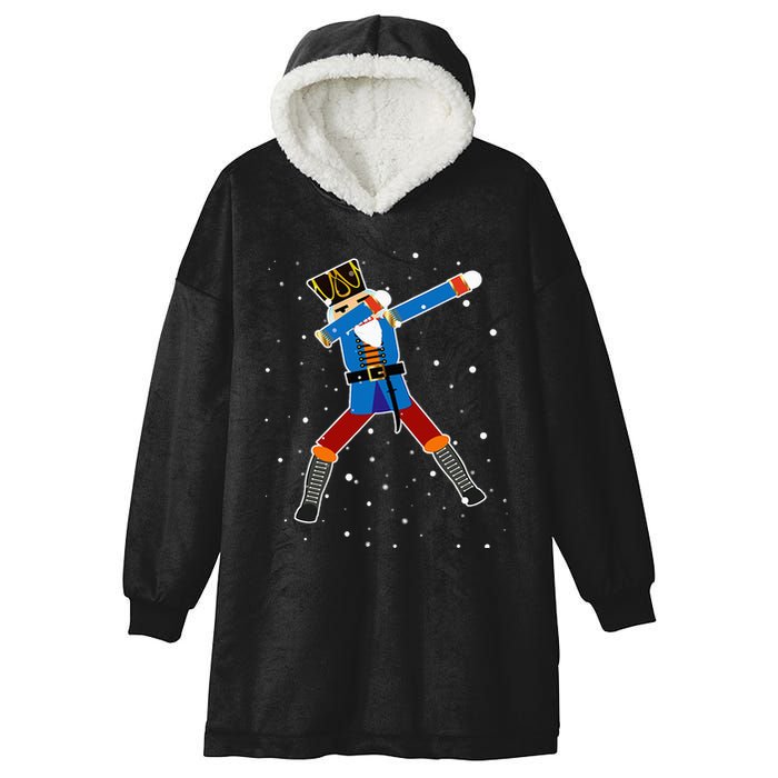Dabbing Nutcracker Christmas Nutcracker Dab Xmas Hooded Wearable Blanket