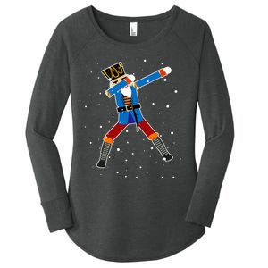 Dabbing Nutcracker Christmas Nutcracker Dab Xmas Women's Perfect Tri Tunic Long Sleeve Shirt