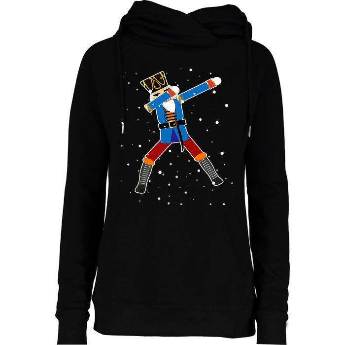 Dabbing Nutcracker Christmas Nutcracker Dab Xmas Womens Funnel Neck Pullover Hood