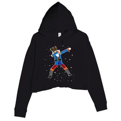 Dabbing Nutcracker Christmas Nutcracker Dab Xmas Crop Fleece Hoodie