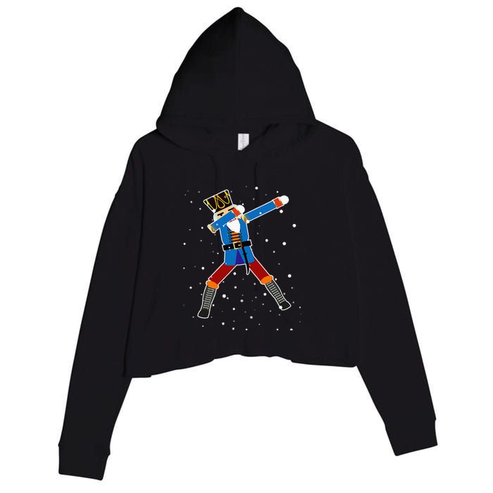 Dabbing Nutcracker Christmas Nutcracker Dab Xmas Crop Fleece Hoodie