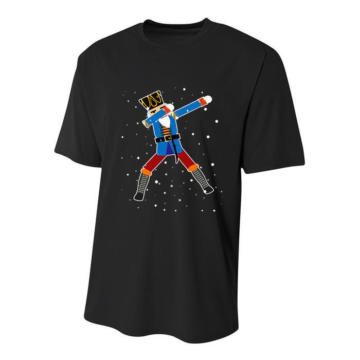 Dabbing Nutcracker Christmas Nutcracker Dab Xmas Youth Performance Sprint T-Shirt
