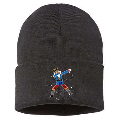 Dabbing Nutcracker Christmas Nutcracker Dab Xmas Sustainable Knit Beanie
