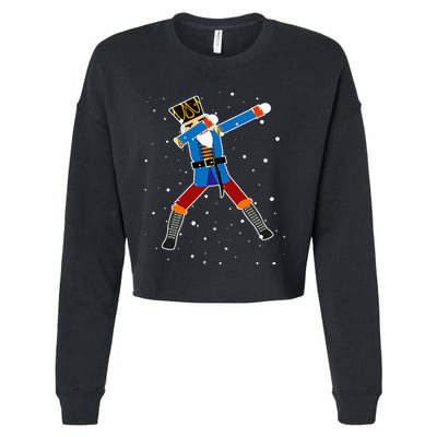 Dabbing Nutcracker Christmas Nutcracker Dab Xmas Cropped Pullover Crew